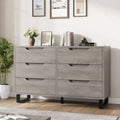 6 Dresser for Bedroom, Wide Dresser, Freestanding Vertical Drawer Cabinet, Wooden Closet Storage Chest for Living Room, Hallway, Entryway