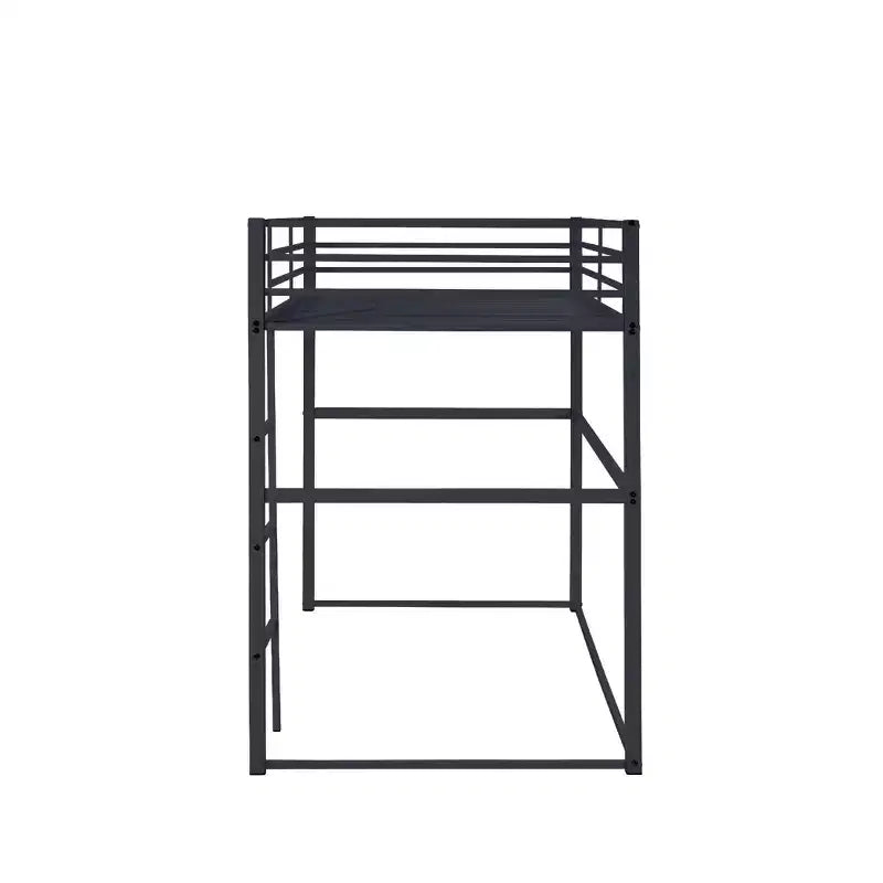 Barrières de sécurité et échelle plate pour lit mezzanine double en métal