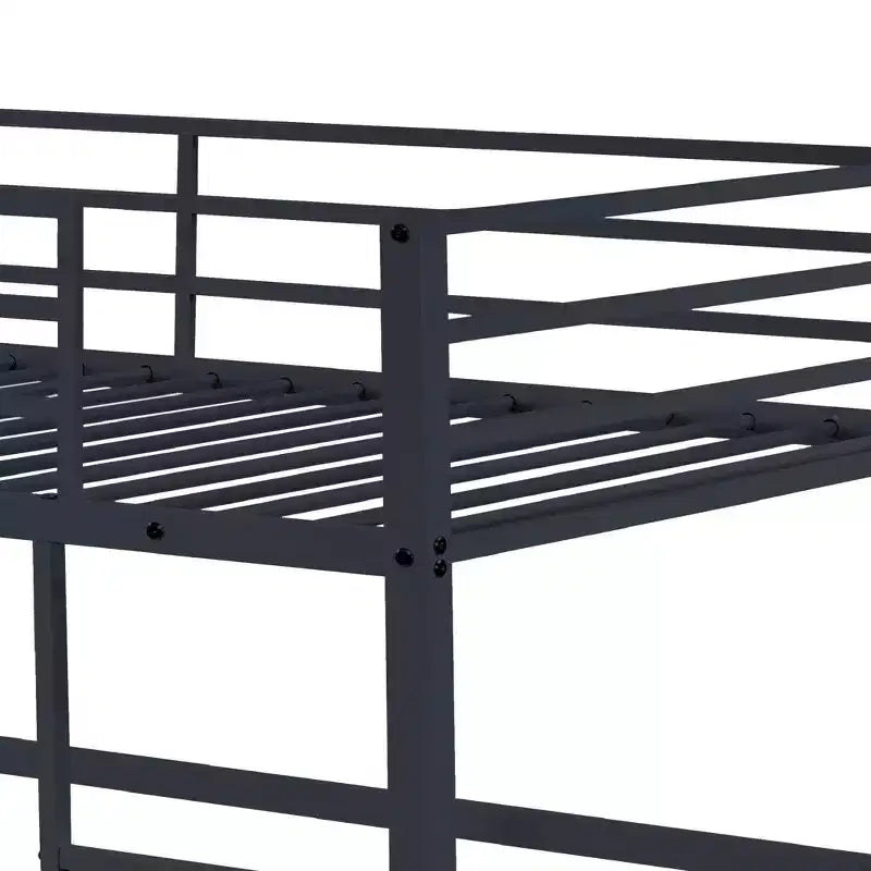 Barrières de sécurité et échelle plate pour lit mezzanine double en métal