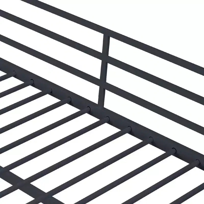 Barrières de sécurité et échelle plate pour lit mezzanine double en métal