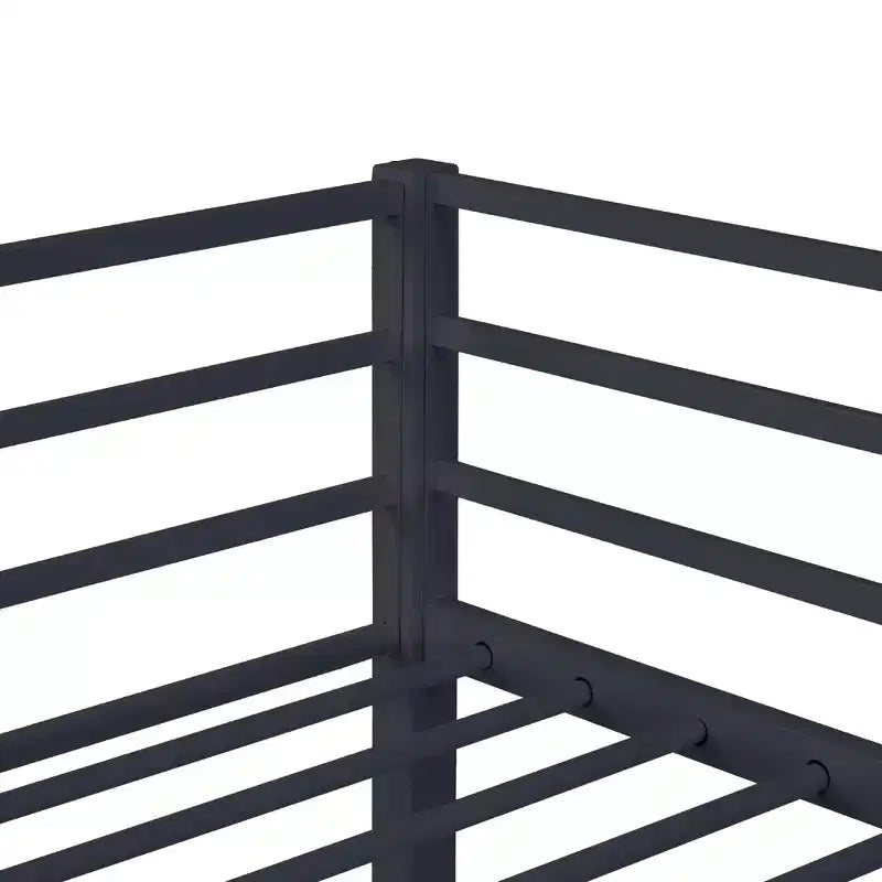 Barrières de sécurité et échelle plate pour lit mezzanine double en métal