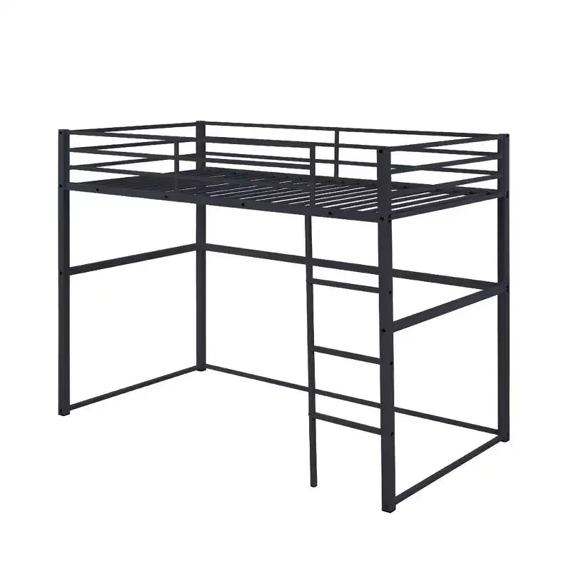 Barrières de sécurité et échelle plate pour lit mezzanine double en métal