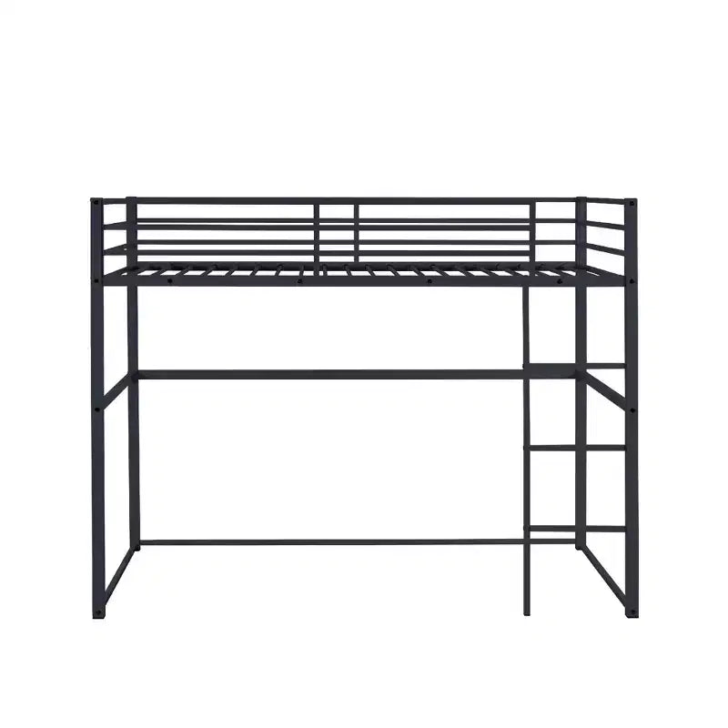 Barrières de sécurité et échelle plate pour lit mezzanine double en métal