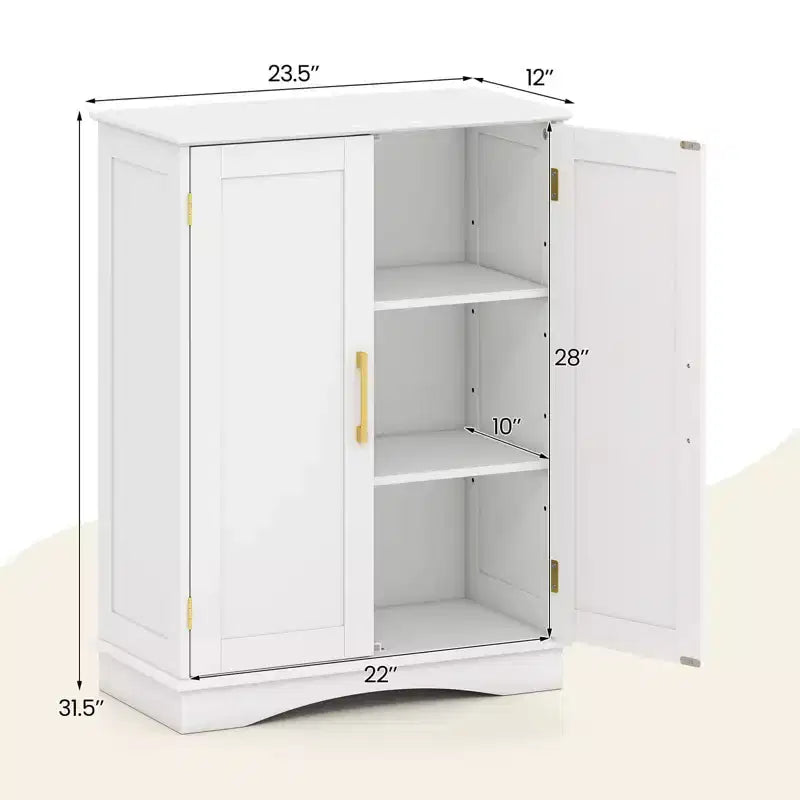 Meuble de rangement au sol moderne avec étagères réglables et 2 portes Noir/Bleu/Gris/Blanc