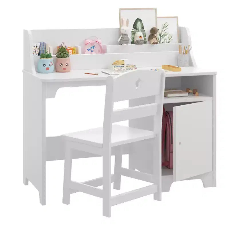 Bureau d'étude pour enfants, Meuble de rangement, Table d'écriture d'étude en bois pour enfants, Poste de travail informatique pour chambre d'enfant et salle d'étude