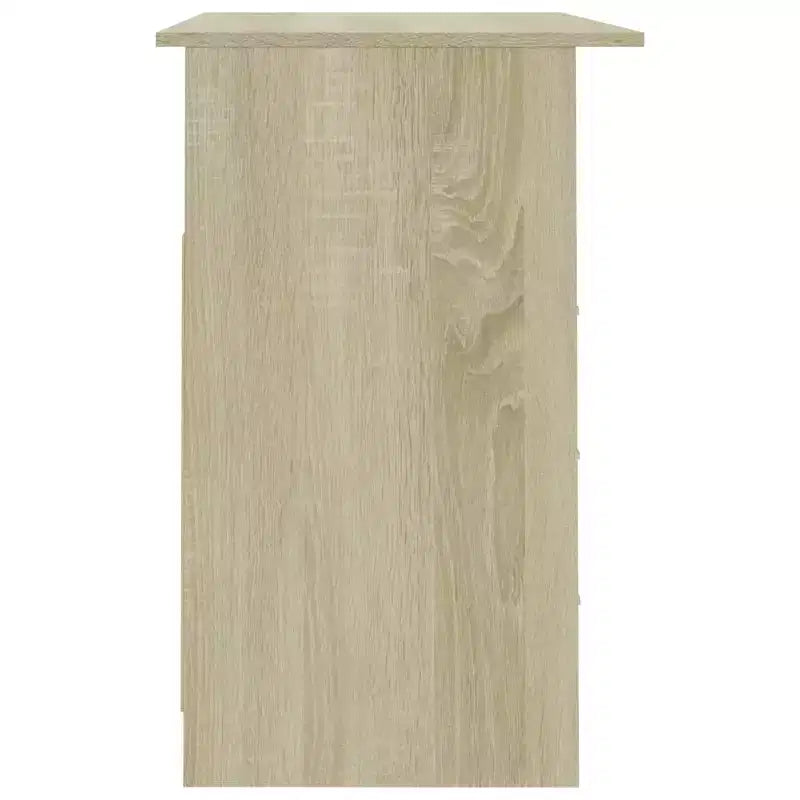 Bureau d'ordinateur de taille moyenne en bois d'ingénierie chêne Sonoma