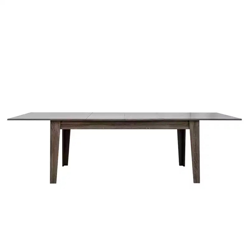 106.3IN Vintage Dining Table, Extendable Kitchen Table with Long Tabletop, Folding Table for Party, Celebration, Meetings, Dark Oak
