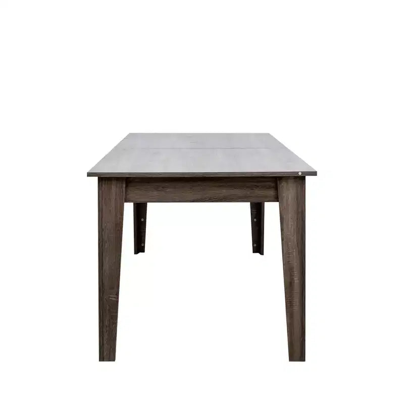 106.3IN Vintage Dining Table, Extendable Kitchen Table with Long Tabletop, Folding Table for Party, Celebration, Meetings, Dark Oak