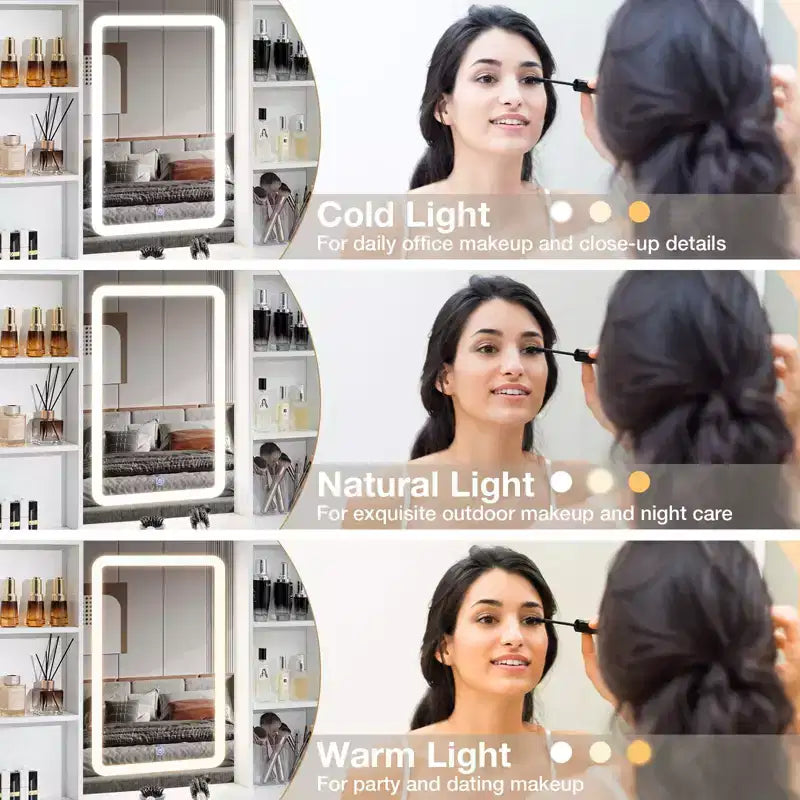 Coiffeuse avec Station de Charge et Étagères de Rangement Blanc Basique