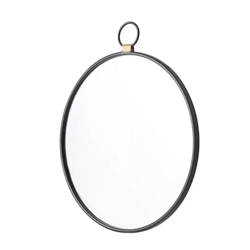 Miroir mural 24 x 27 avec cadre noir, miroir décoratif contemporain pour salon, foyer, entrée, chambre à coucher