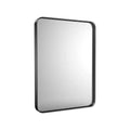 HomeRoots 35 Black Metal Floating Framed Bathroom Vanity Mirror