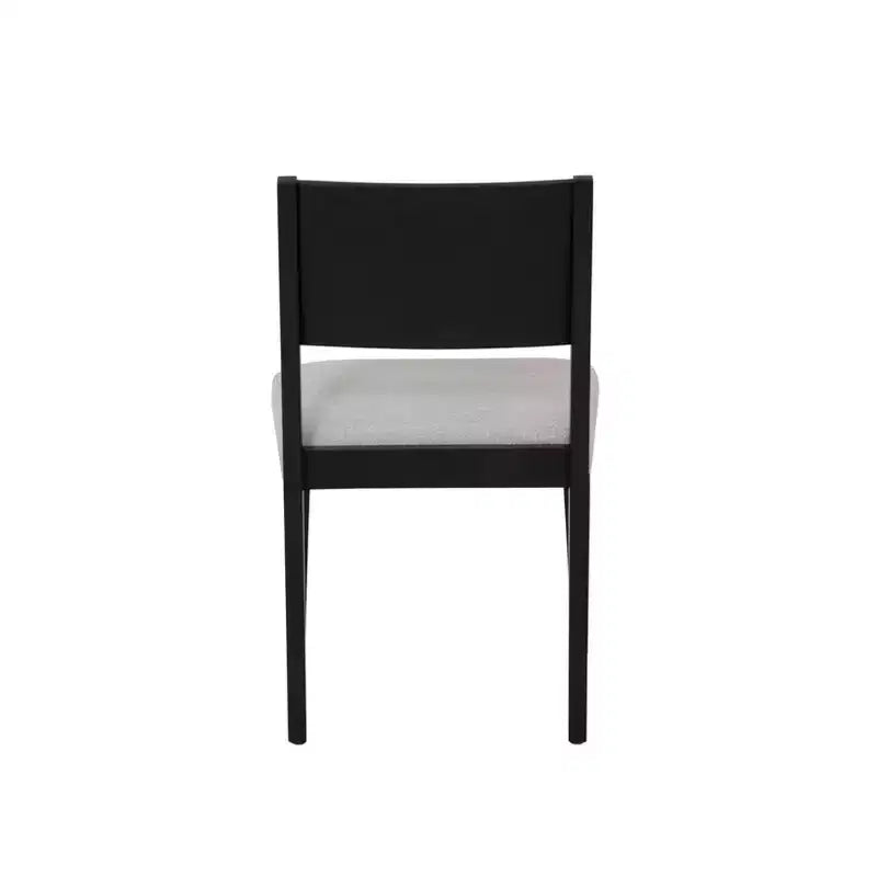 Chaise de salle à manger rembourrée noire