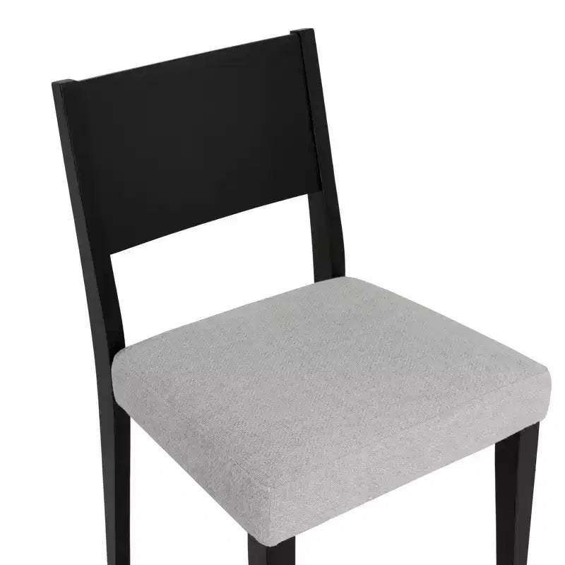 Chaise de salle à manger rembourrée noire