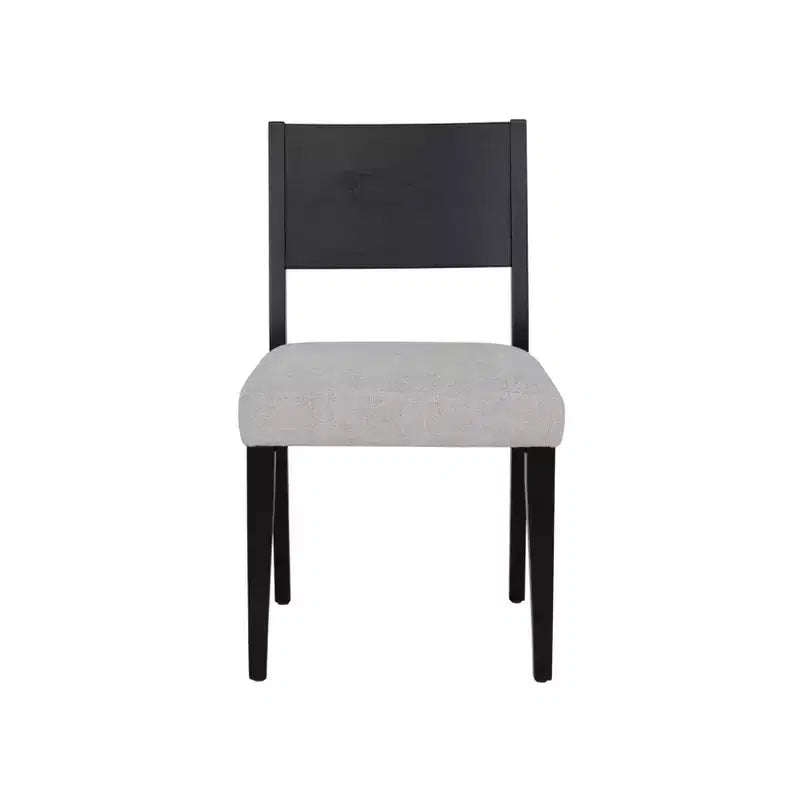 Chaise de salle à manger rembourrée noire