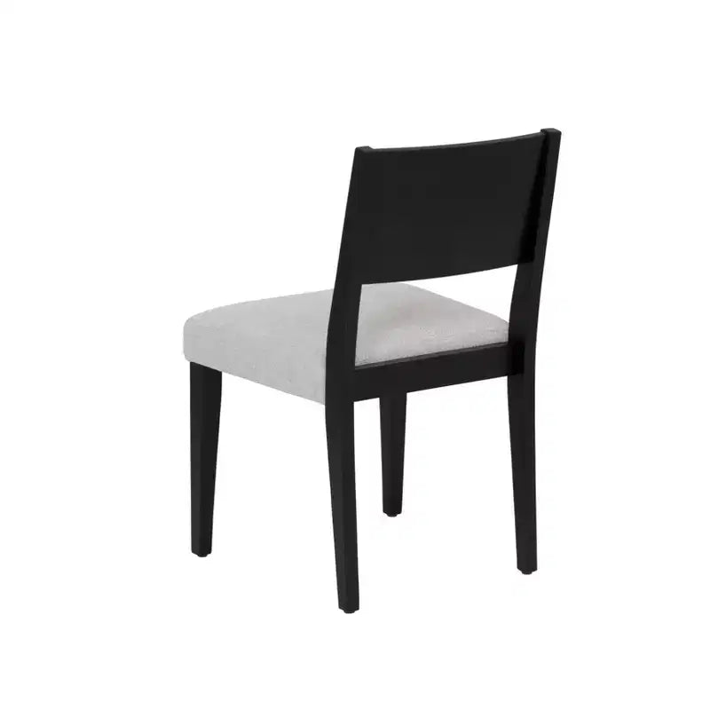 Chaise de salle à manger rembourrée noire