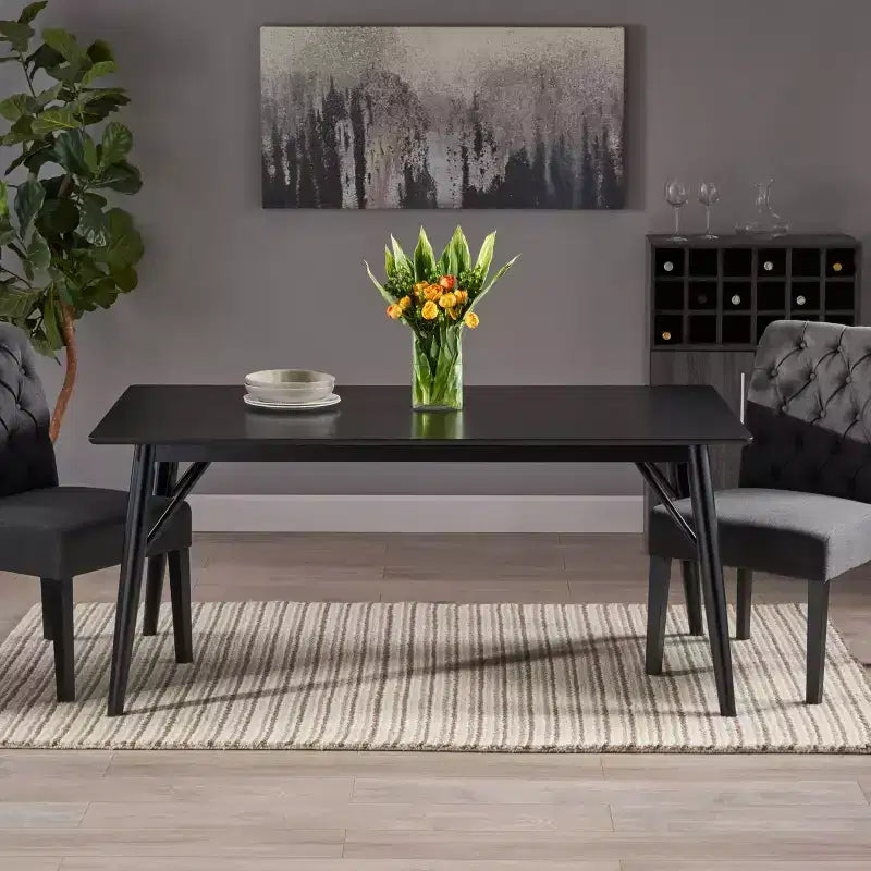Rectangular Dining Table Black