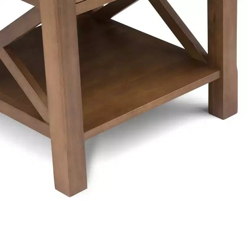 Table d'appoint carrée de 53 cm en pin