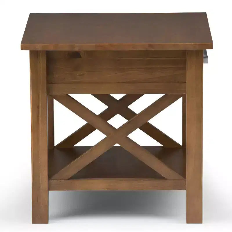 Table d'appoint carrée de 53 cm en pin