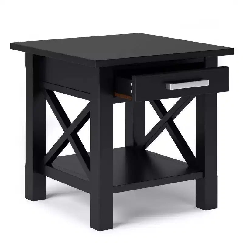 Table d'appoint carrée de 53 cm en pin