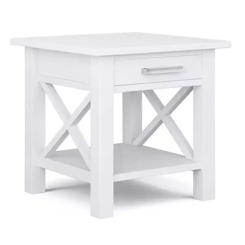 Table d'appoint carrée de 53 cm en pin