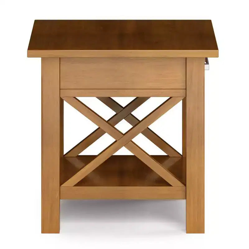 Table d'appoint carrée de 53 cm en pin