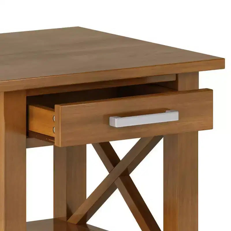 Table d'appoint carrée de 53 cm en pin