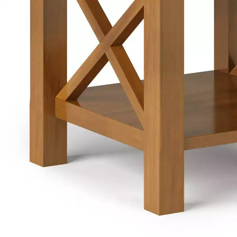 Table d'appoint carrée de 53 cm en pin