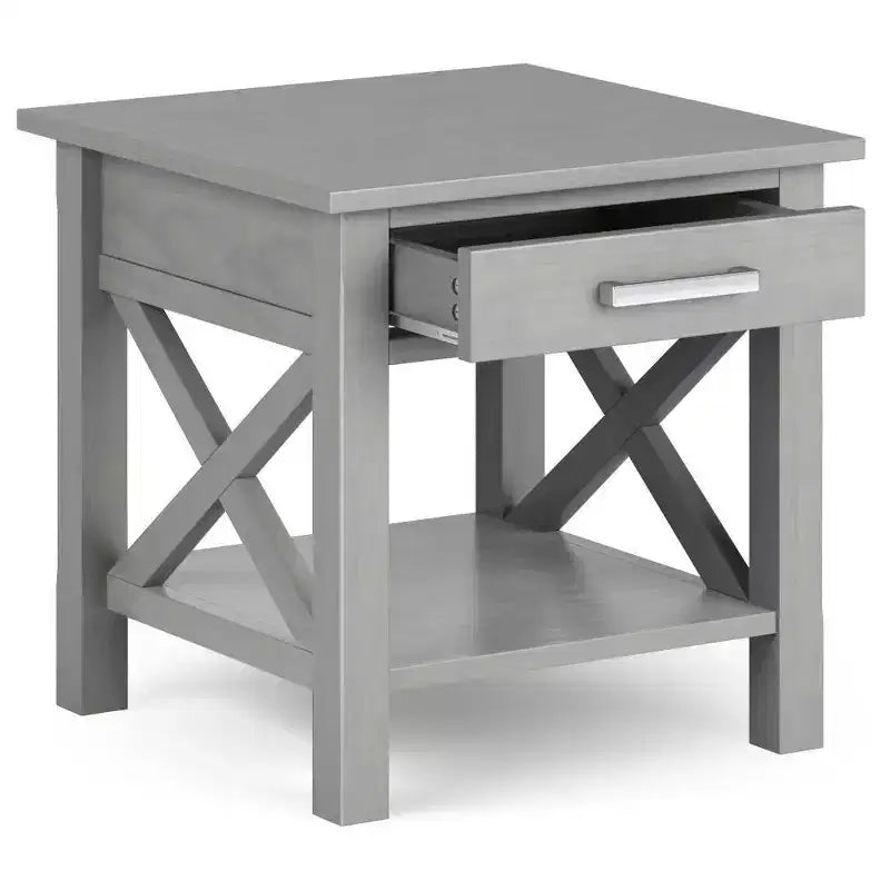 Table d'appoint carrée de 53 cm en pin