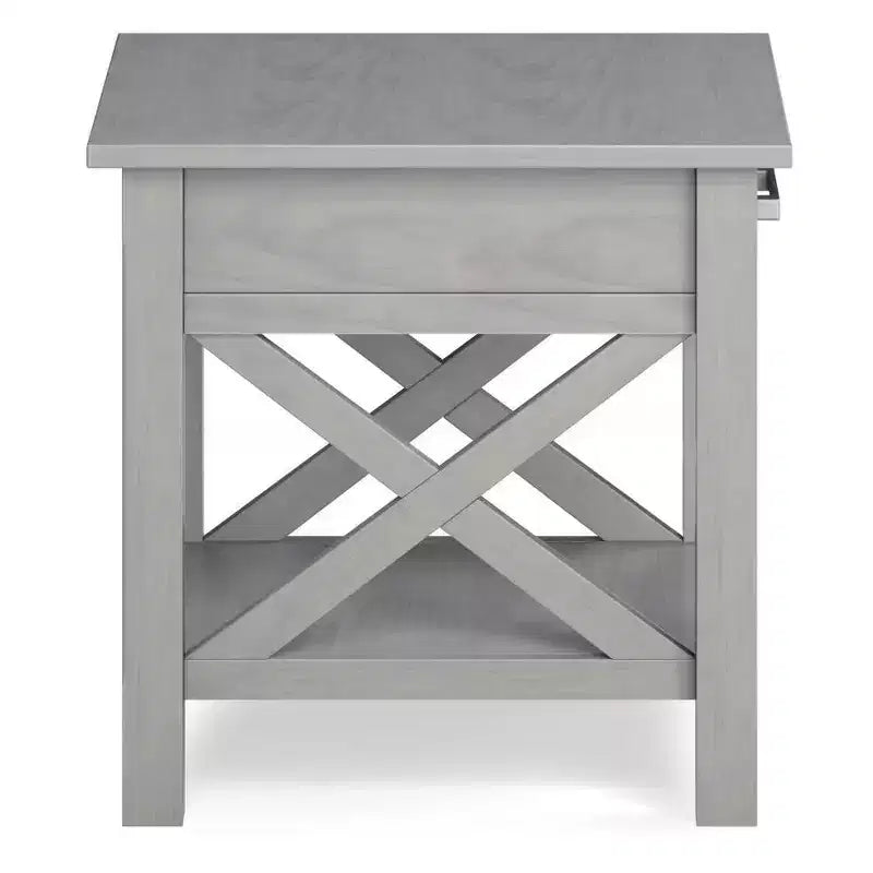 Table d'appoint carrée de 53 cm en pin