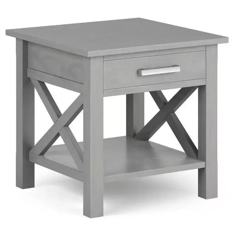Table d'appoint carrée de 53 cm en pin
