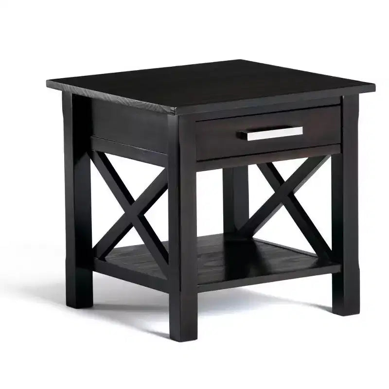 Table d'appoint carrée de 53 cm en pin