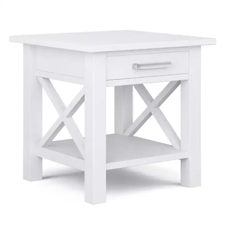 Table d'appoint carrée de 53 cm en pin