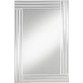 Possini Euro Design Sofija Rectangular Vanity Wall Mirror Modern Mirrored Glass Layered Frame 23 1/2 Wide for Bathroom Bedroom Living Room Entryway