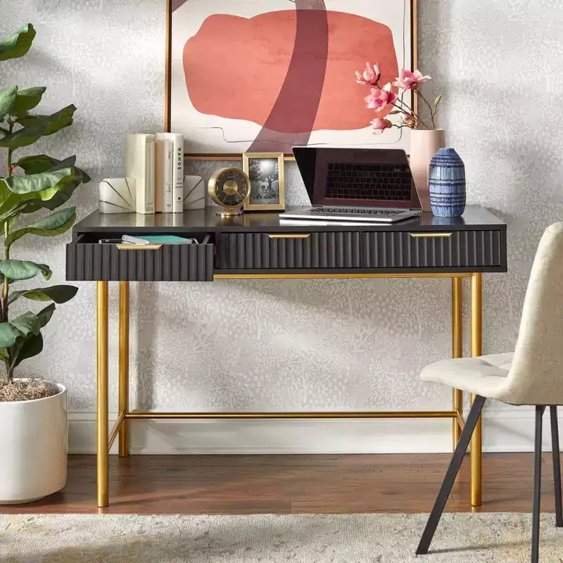 Bureau moderne chic à 3 tiroirs