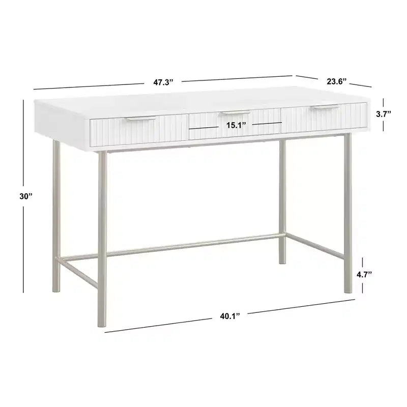 Bureau moderne chic à 3 tiroirs