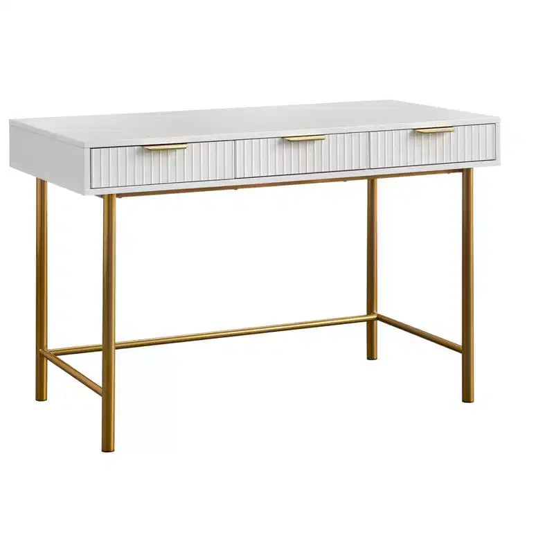 3 Drawer Modern Glam Desk
